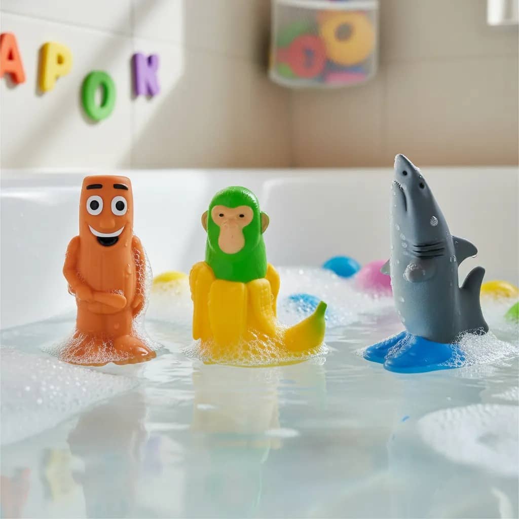 Juego para bañera con chifle Italian Brainrot x3