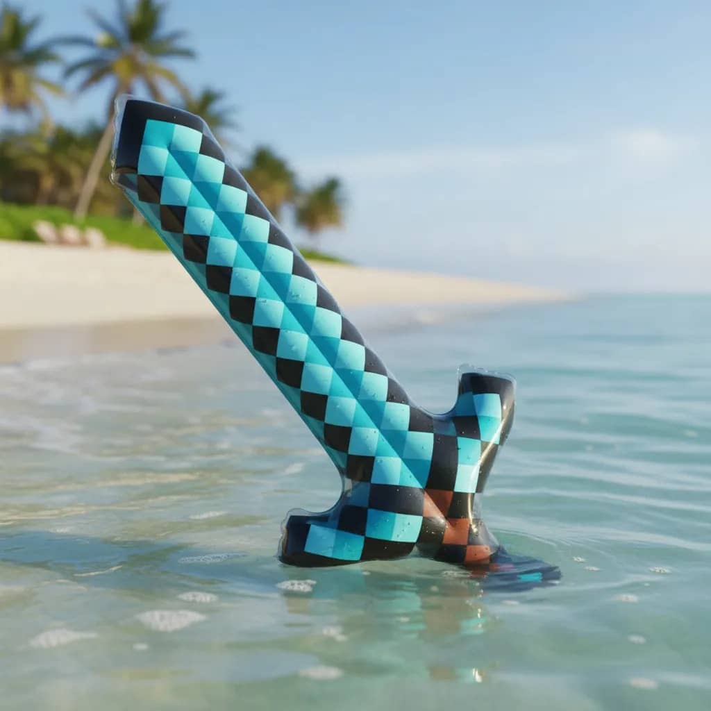 Espada De Diamante Minecraft Inflable De Playa - Imagen 5