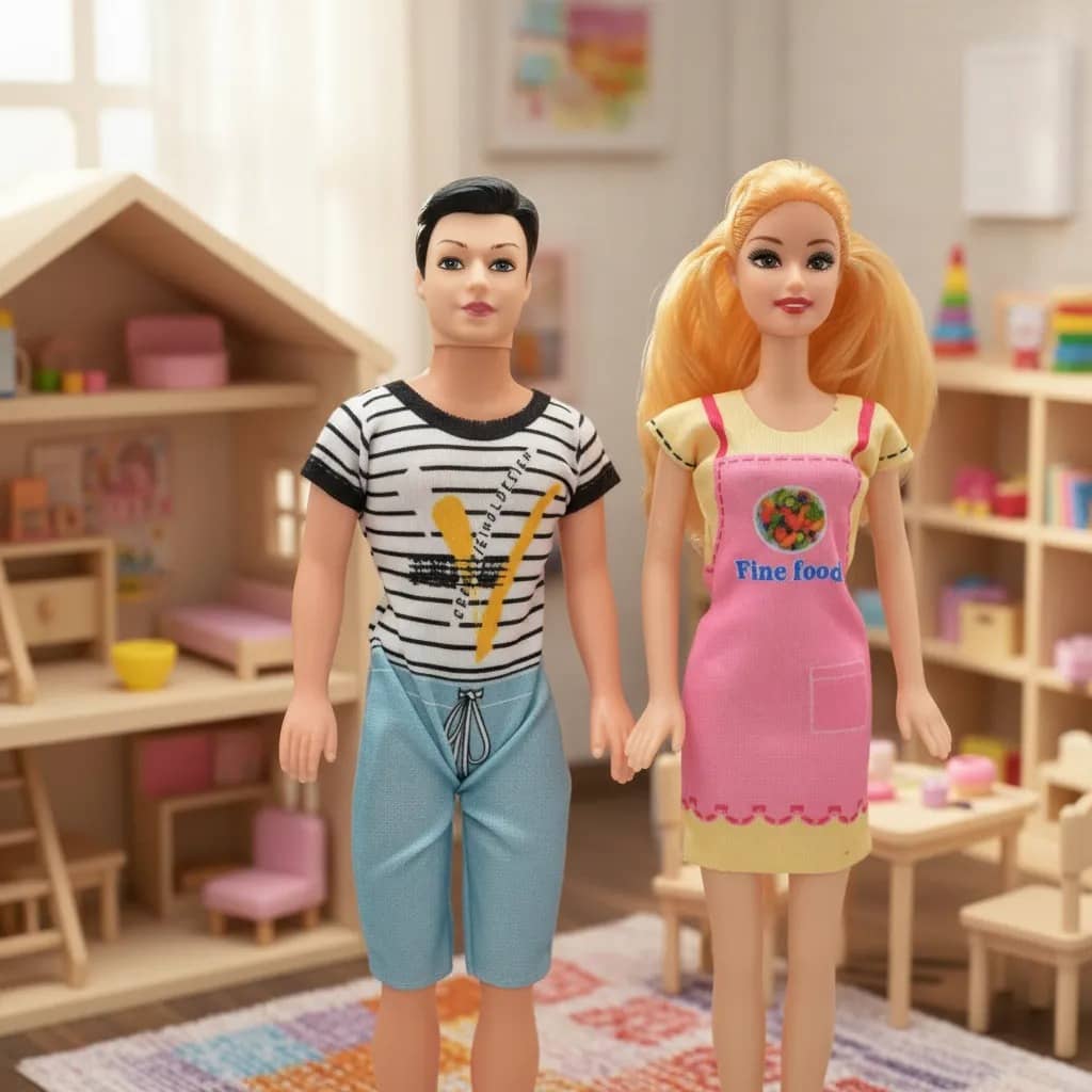 Pareja de muñecos Barbie y Ken - 28cm