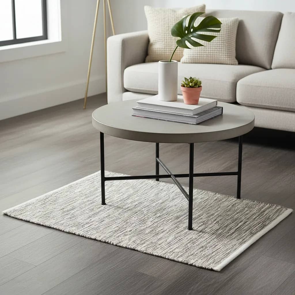 Alfombra algodón tejida 50x80cm – Crema