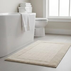Alfombra de baño algodón 50x80cm - beige