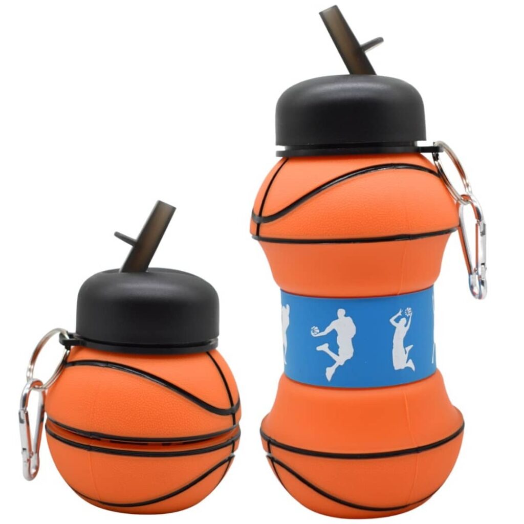 Botella de silicona pelota plegable 10×8.7cm