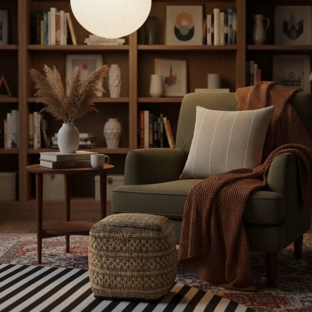 Puff almohadón de piso tejido de yute 40cm - Imagen 7