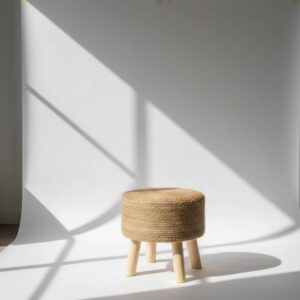 Banco taburete de yute