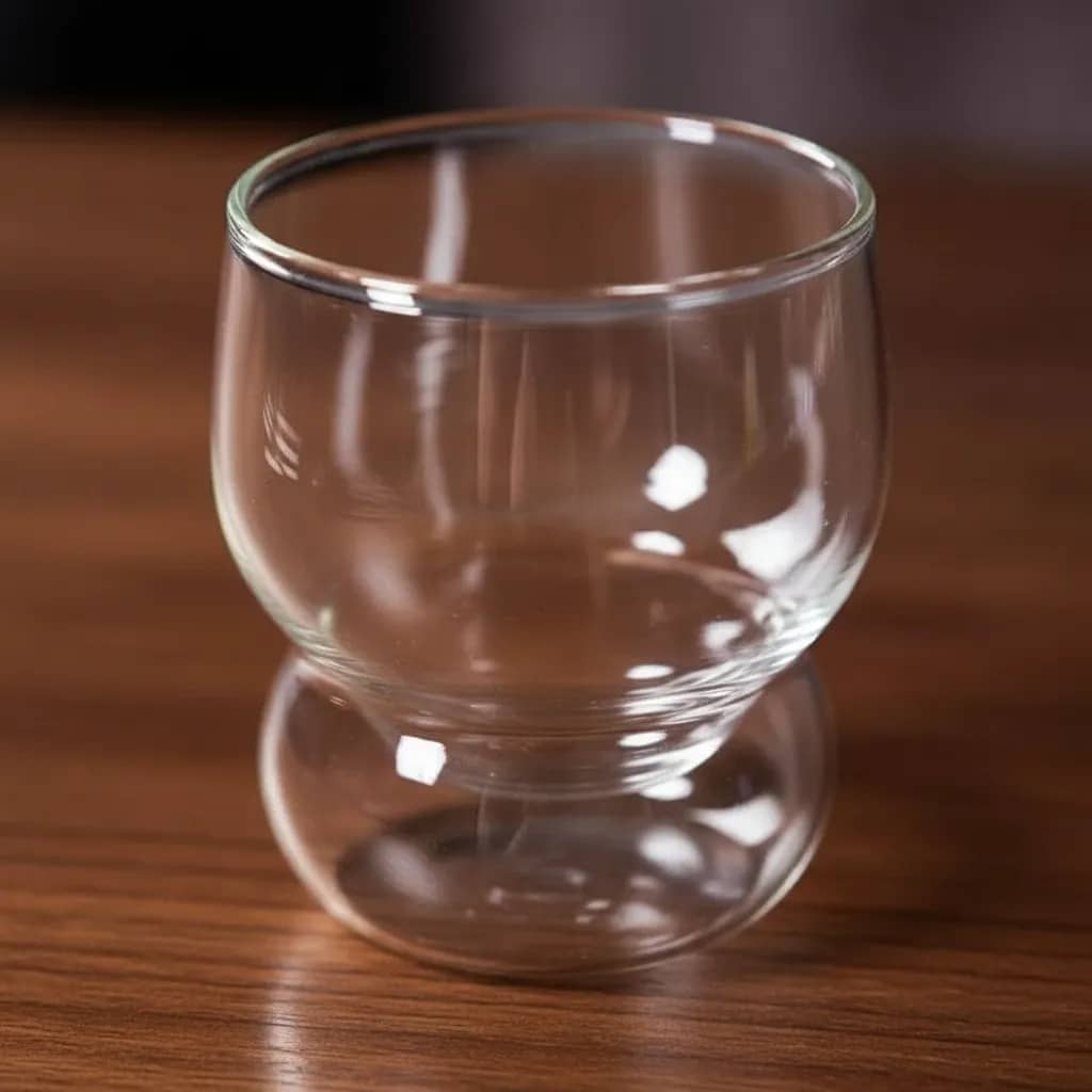 Vaso de vidrio con base ondulada 300ml