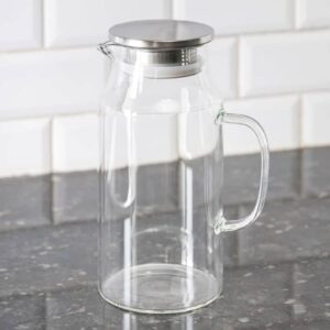 Jarra de vidrio con tapa de acero 1700ml