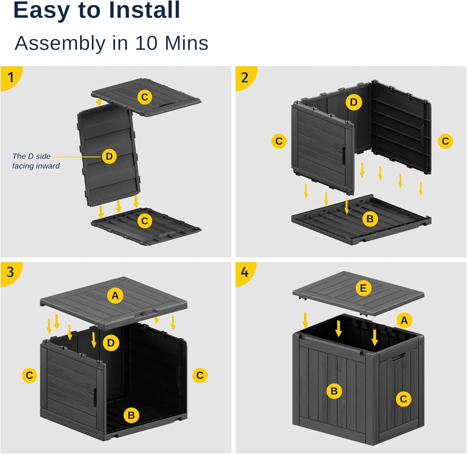 Caja baúl para exterior S - Imagen 4