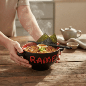 Bowl De Cerámica Con Asas Ramen