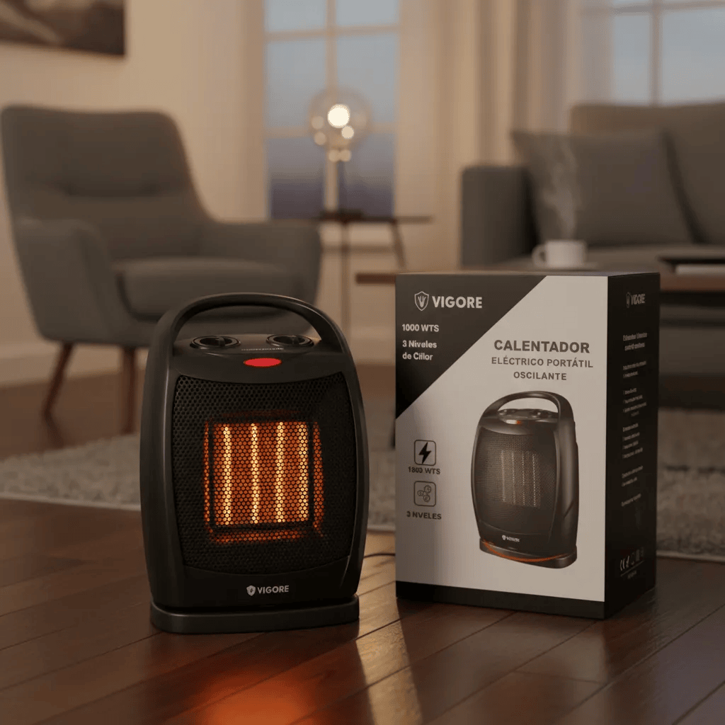 Calentador estufa eléctrica oscilante 1500W