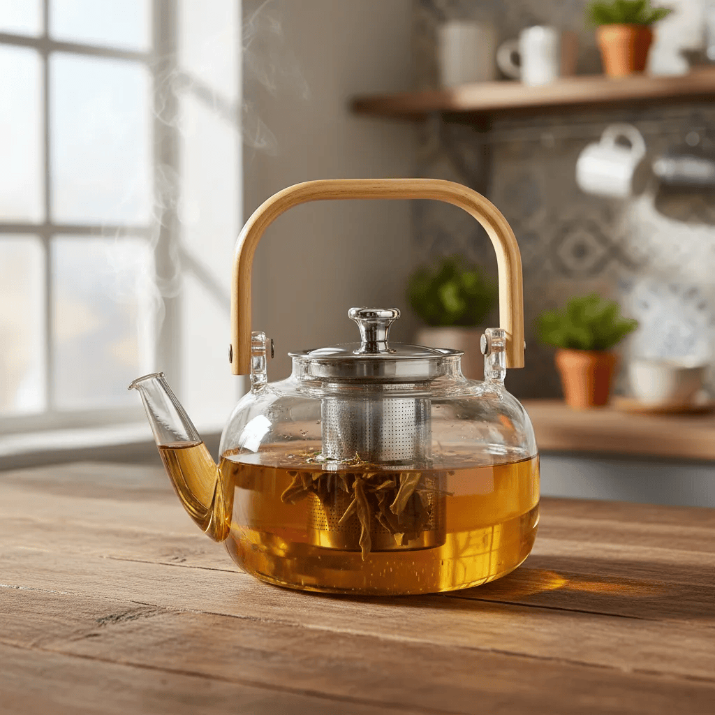Tetera de vidrio con infusor 1000ml