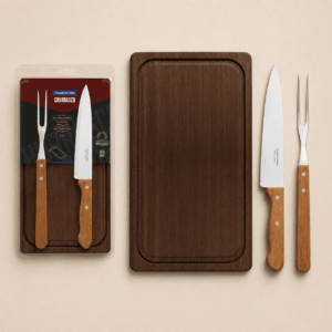 Juego de asado Tramontina con tabla 3 pcs