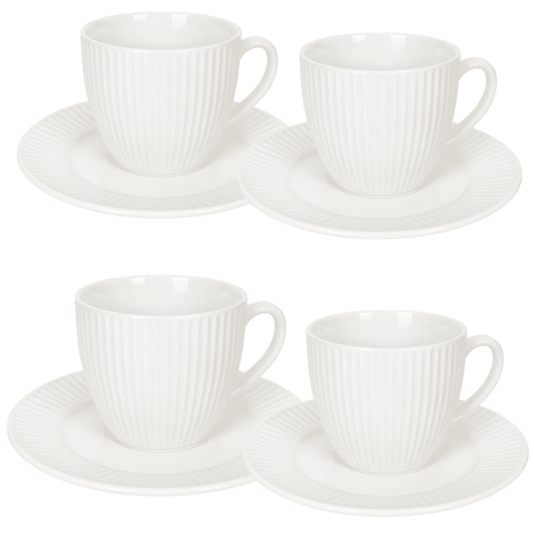 Set de tazas con platos de cerámica - Imagen 3