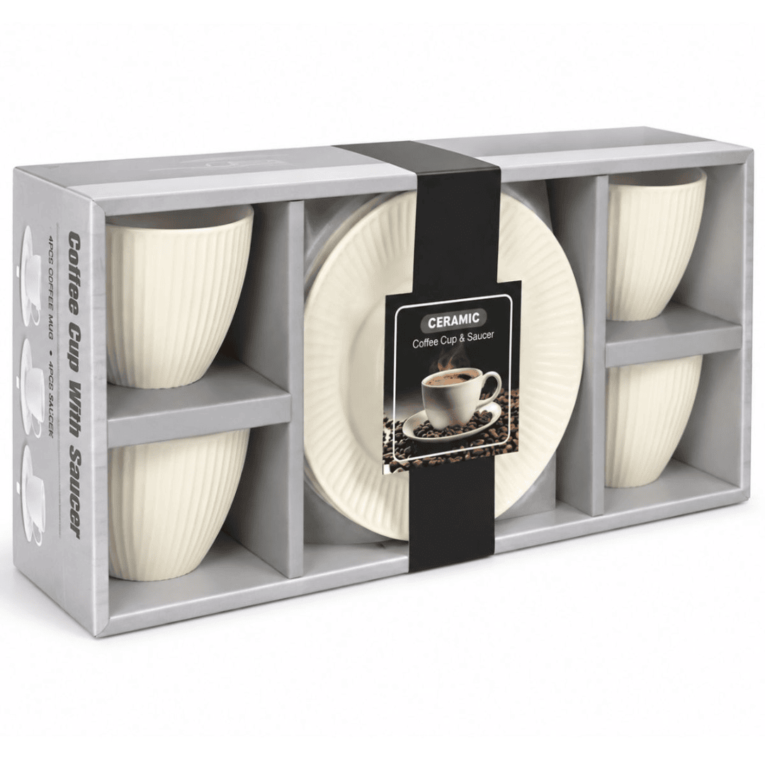 Set de tazas con platos de cerámica - Imagen 4