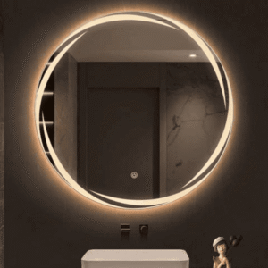Espejo redondo con luz LED