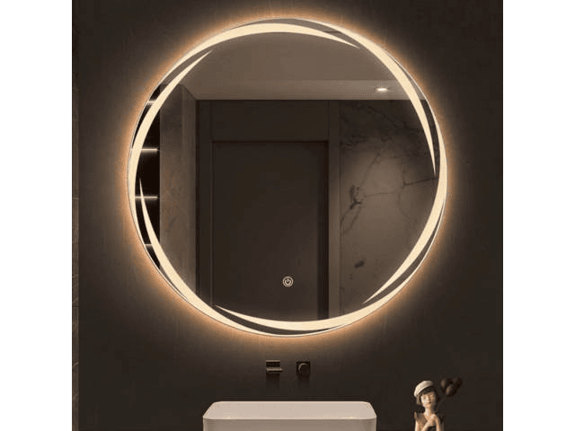 Espejo redondo con luz LED