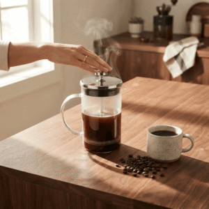 Cafetera Prensa Francesa De Vidrio Y Acero Inoxidable