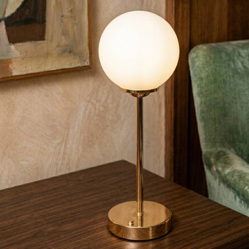 Lámpara de mesa Bellagio hierro y vidrio inalámbrica