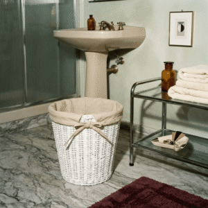 Cesta papelera con tela Boho