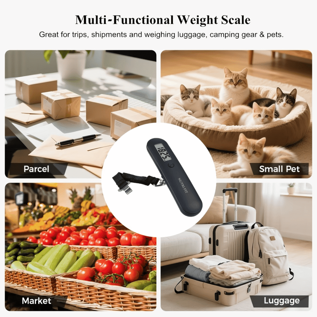 Balanza digital portátil para equipaje – Hasta 50 kg
