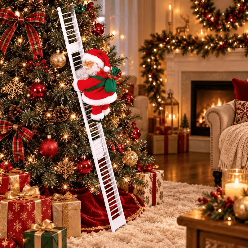 Papá Noel escalador con luz y sonido 70cm - Imagen 2
