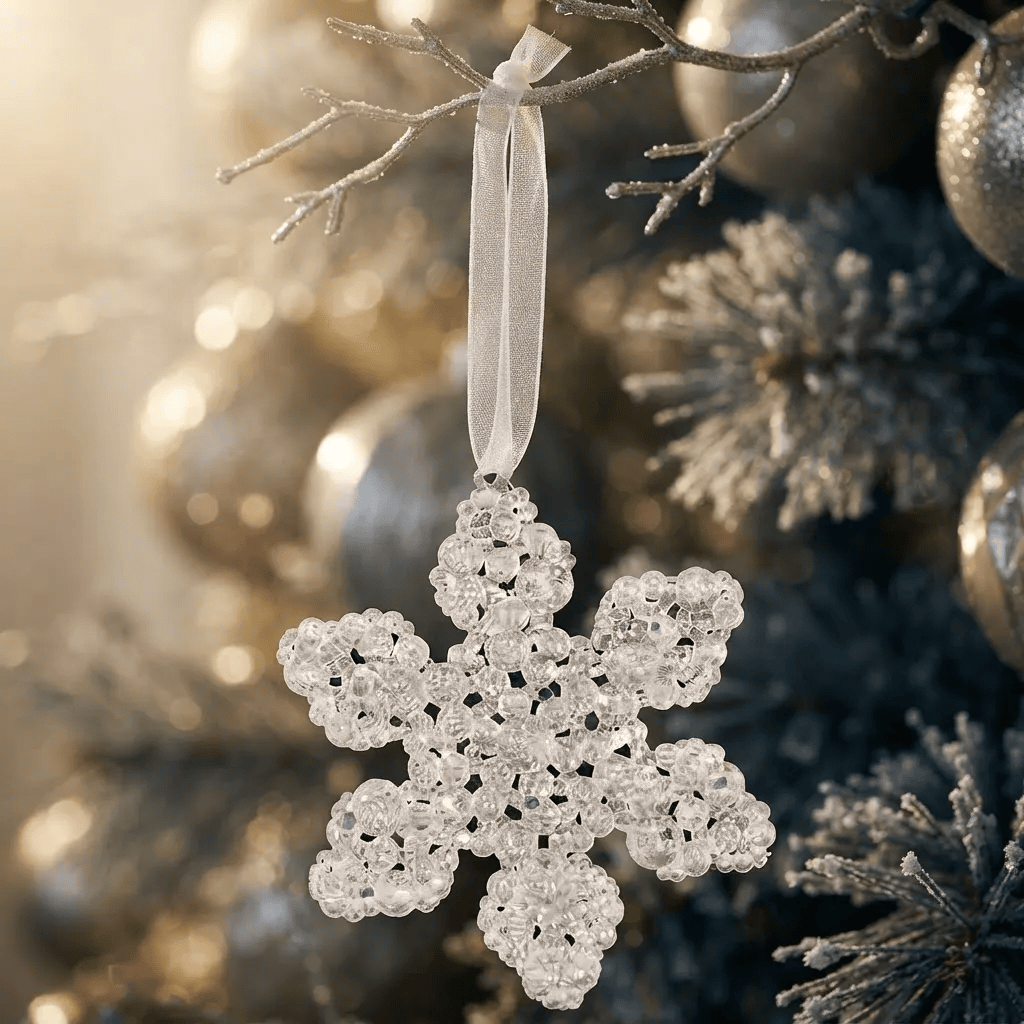 Adorno Copo de navidad colgante con brillos 8cm - Imagen 6