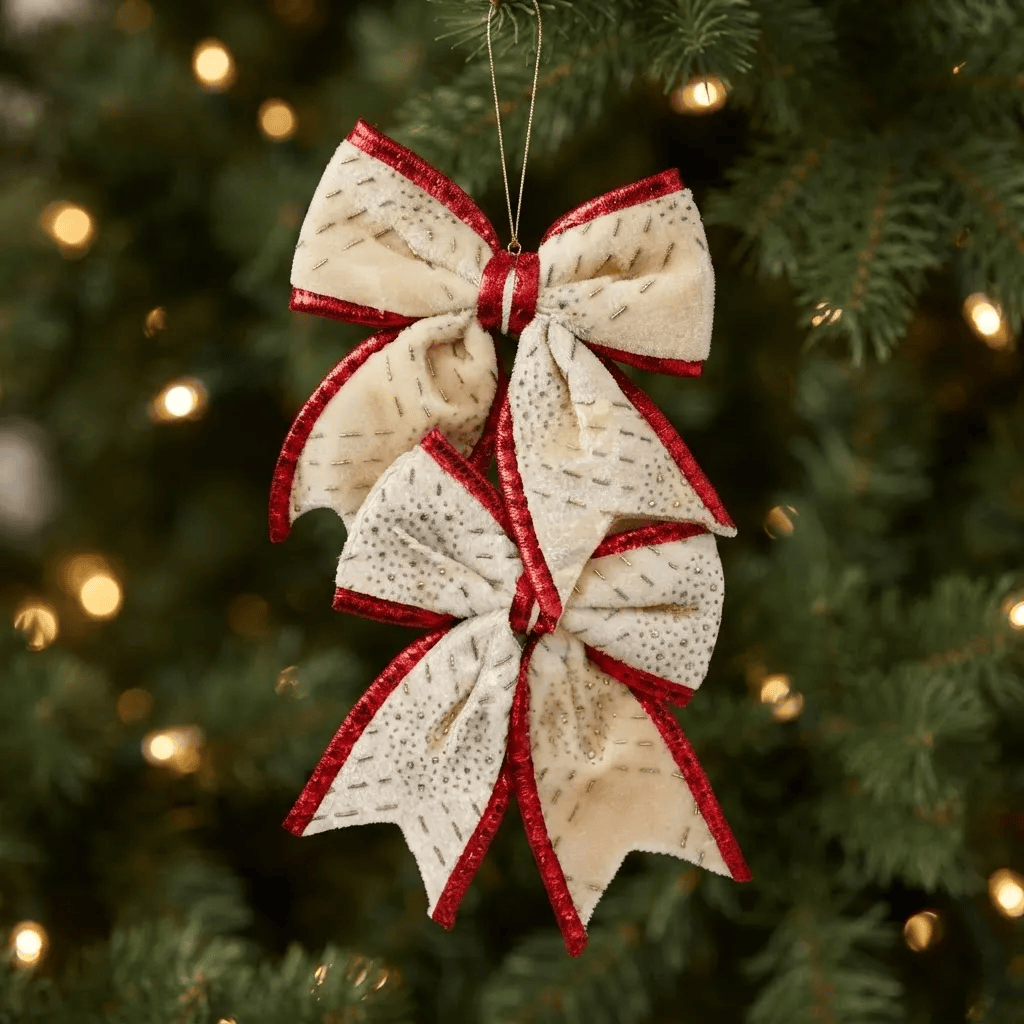 Moñas Aterciopeladas Adorno navideño