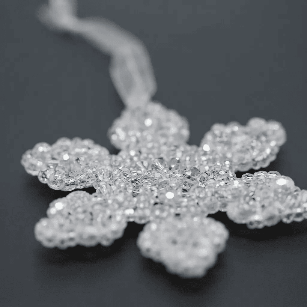 Adorno Copo de navidad colgante con brillos 8cm - Imagen 2