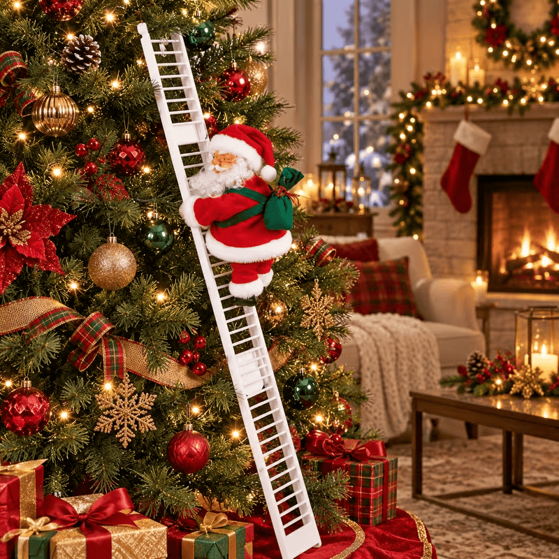 Papá Noel escalador con luz y sonido 70cm - Imagen 3
