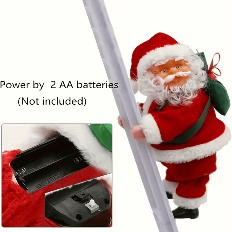 Papá Noel escalador con luz y sonido 70cm - Imagen 4