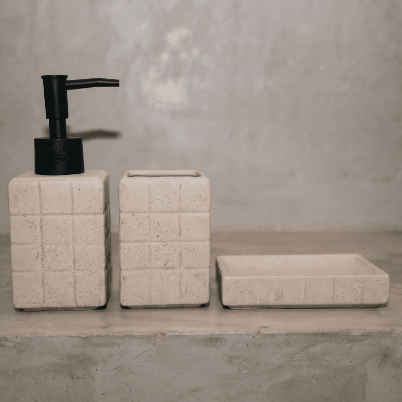Set accesorios para baño cerámica Mosaico pintitas - Imagen 2